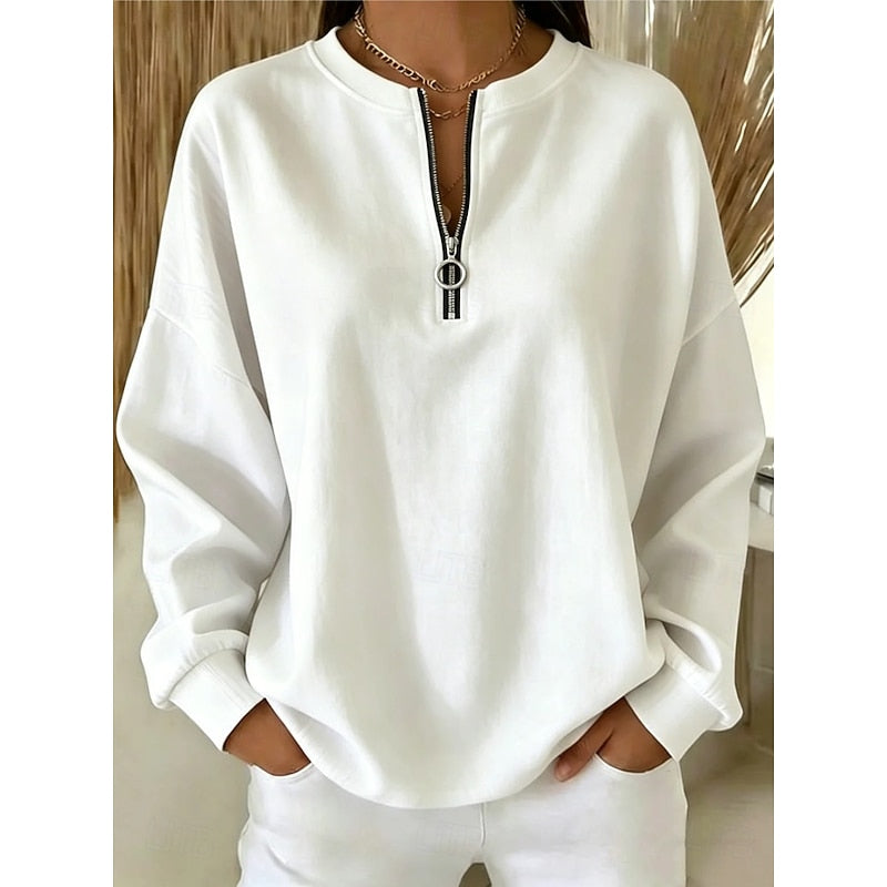 Adeline | Quarter-Zip High-Neck Sweatshirt 0