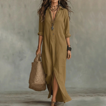 Agnes Linen Long Shirt Dress 4