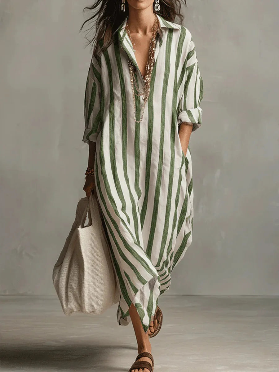 Amaris Linen Long Shirt Dress 4