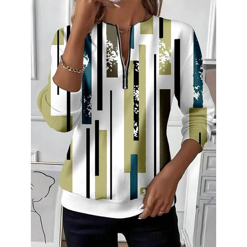 Annabel | Half-Zip Color Block Sweatshirt 2