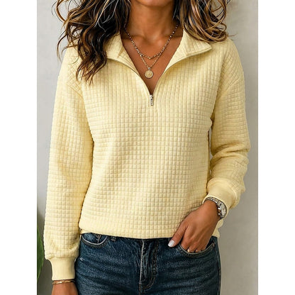 Annette | Textured Quarter-Zip Pullover 10
