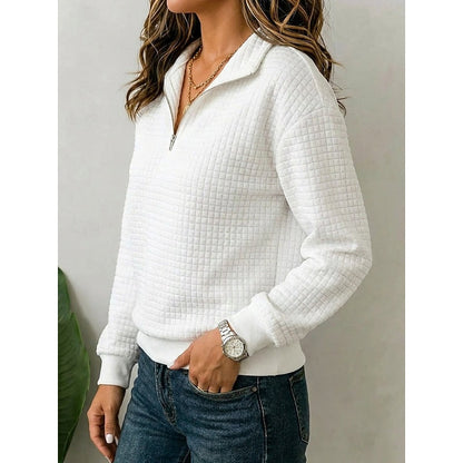 Annette | Textured Quarter-Zip Pullover 2