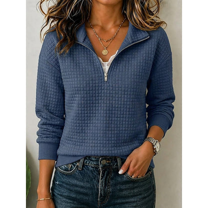 Annette | Textured Quarter-Zip Pullover 3