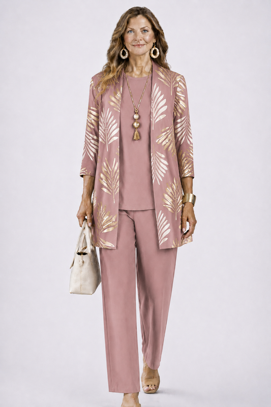 Aveline 3-Piece Set | Relaxed Fit, Lightweight Botanical Print 0