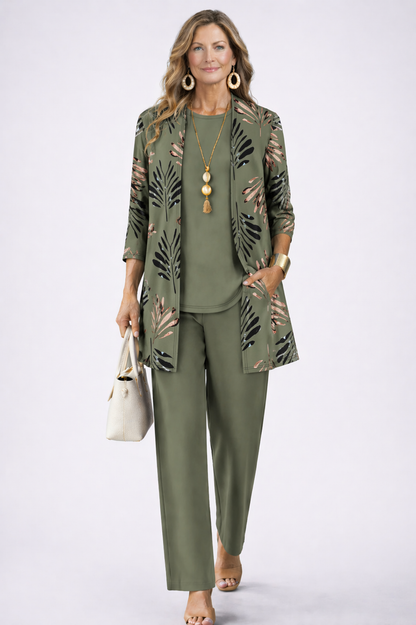 Aveline 3-Piece Set | Relaxed Fit, Lightweight Botanical Print 1