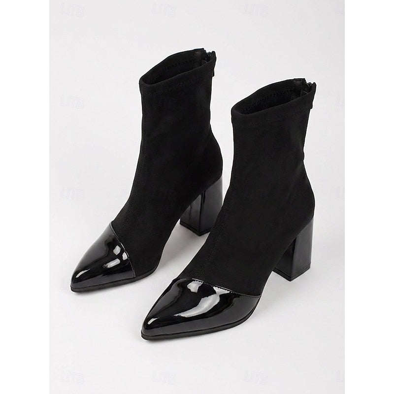 Beatrix | Cap-Toe Chunky Heel Ankle Boots 0