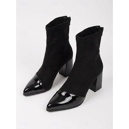 Beatrix | Cap-Toe Chunky Heel Ankle Boots 0