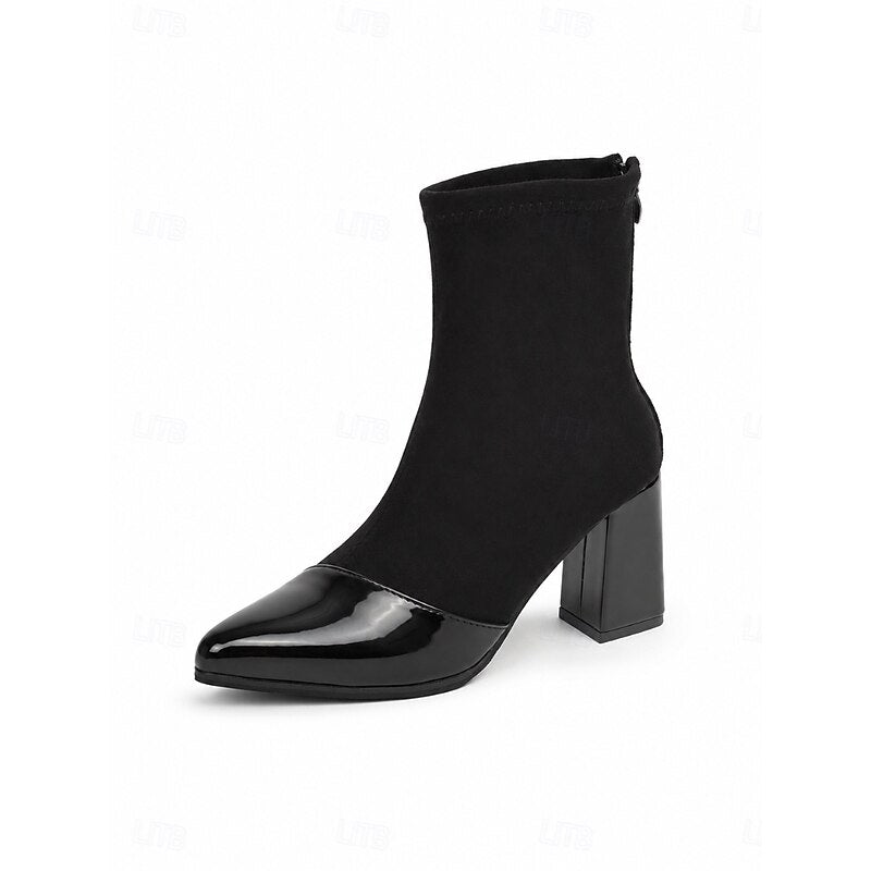 Beatrix | Cap-Toe Chunky Heel Ankle Boots 5