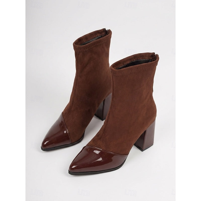 Beatrix | Cap-Toe Chunky Heel Ankle Boots 6