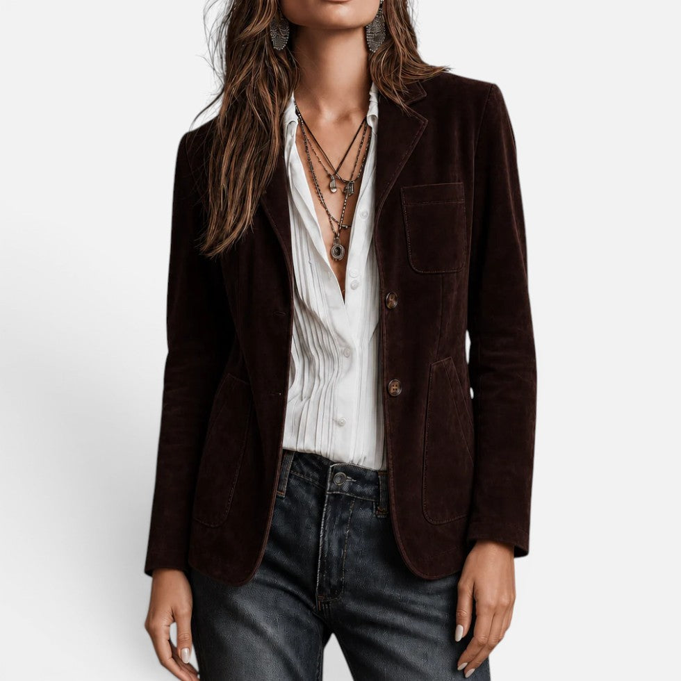 Blazer, long sleeves, lapel collar, button placket, pockets 2