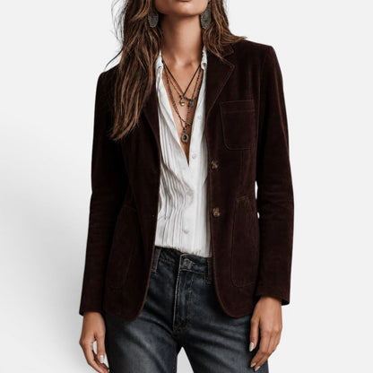 Blazer, long sleeves, lapel collar, button placket, pockets 2