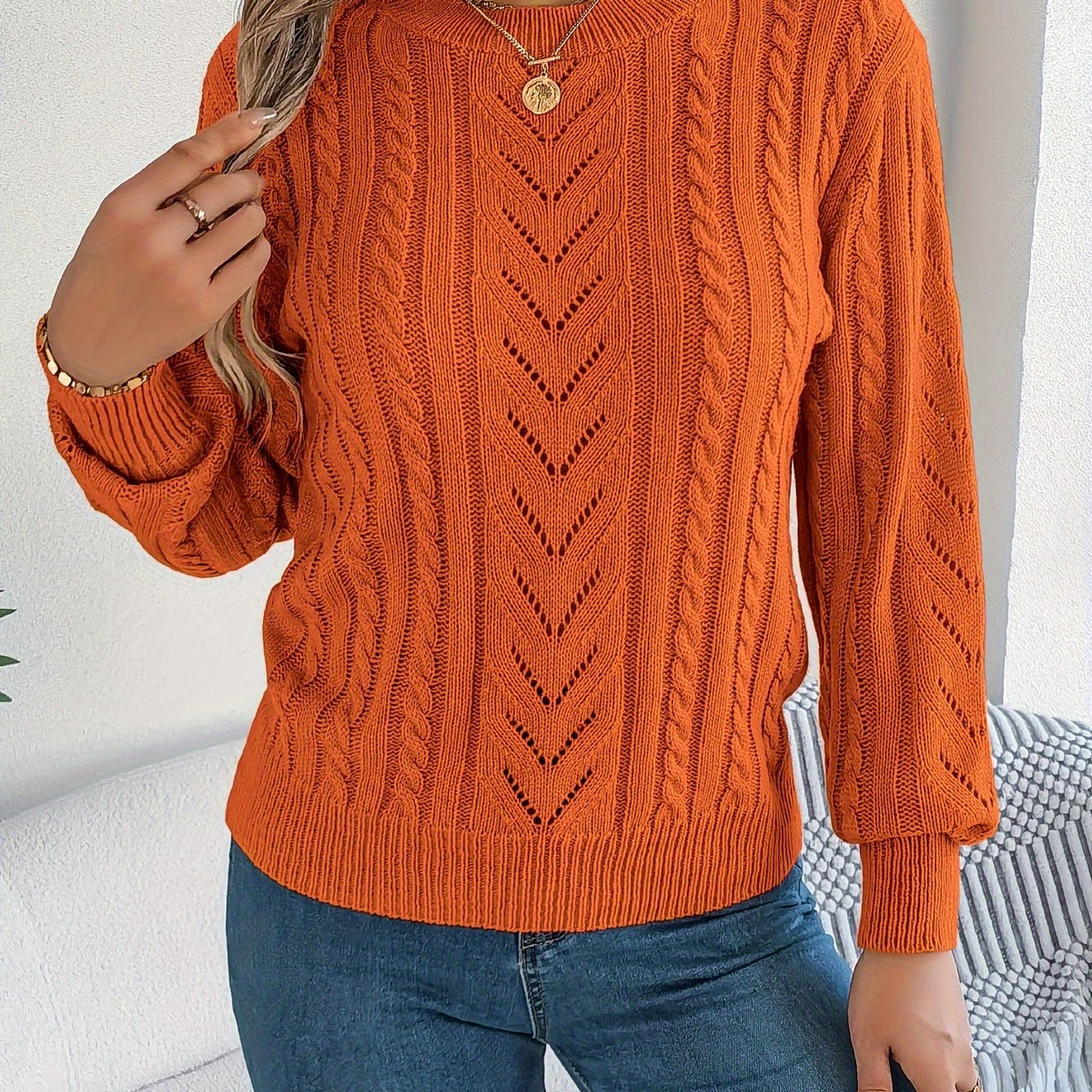 Blythe | Cable-Knit Textured Sweater 9