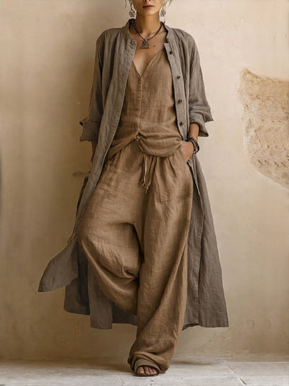 Bora 3-Piece Set | Cotton Linen Blend, Bohemian Style 1