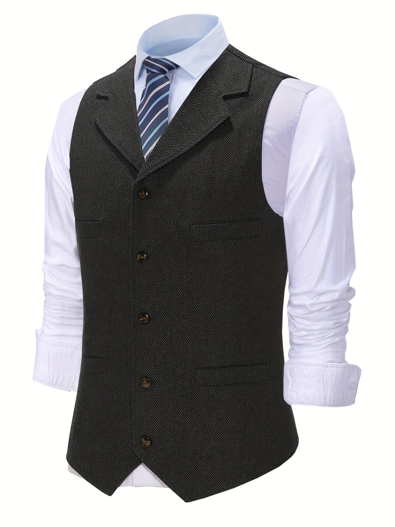 Byron | Refined Herringbone Waistcoat 4