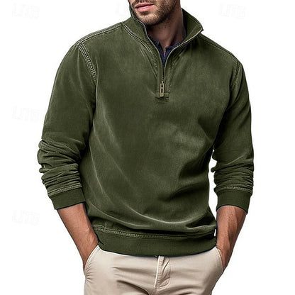 Caleb | Quarter-Zip Stand-Collar Sweatshirt 11
