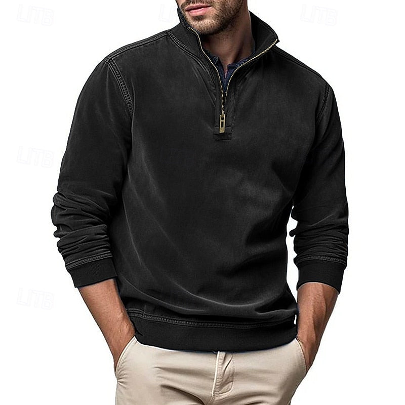Caleb | Quarter-Zip Stand-Collar Sweatshirt 9