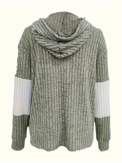 Cecilia | Textured Colour-Block Hooded Jacket 8