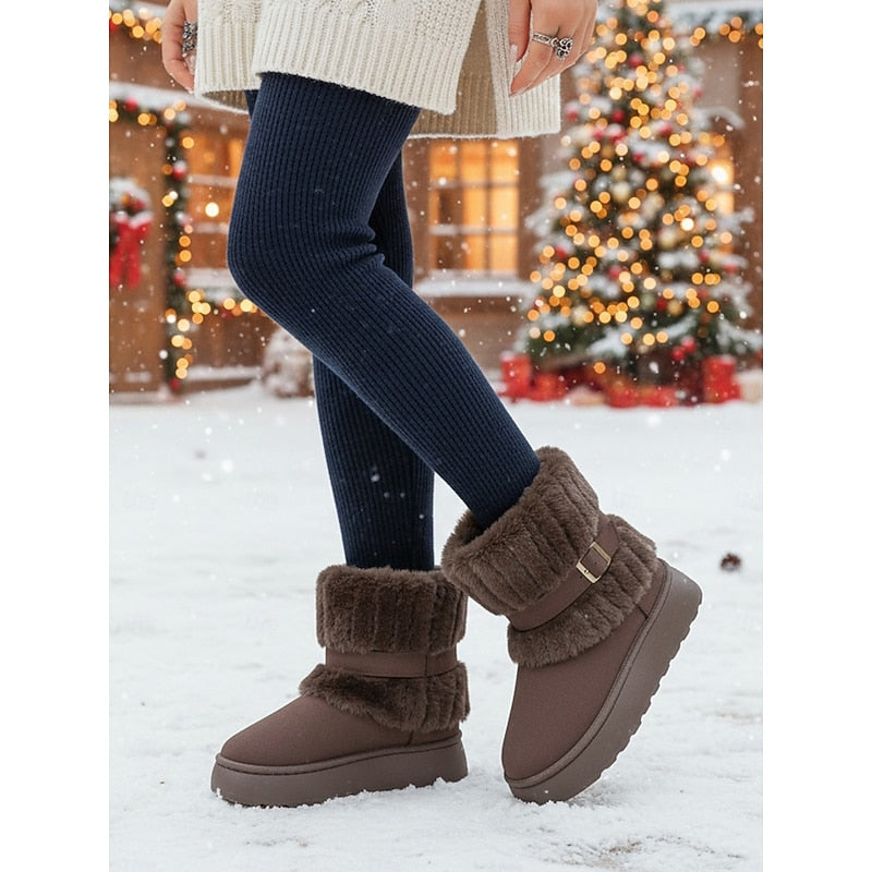Cecily | Cozy Fur-Trimmed Snow Boots 0
