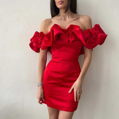 Charlotte | Women’s Wedding Guest Ruffle Mini Dress 3