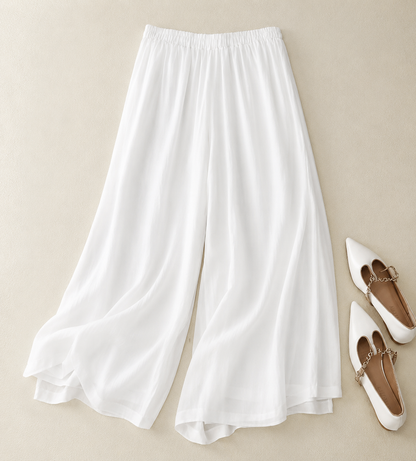 Women's Elastic Waist Wide Leg Pants