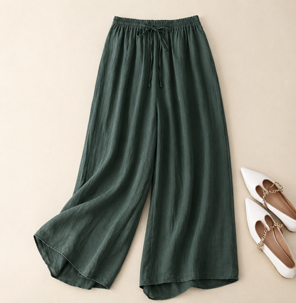 Women's Elastic Waist Wide Leg Pants