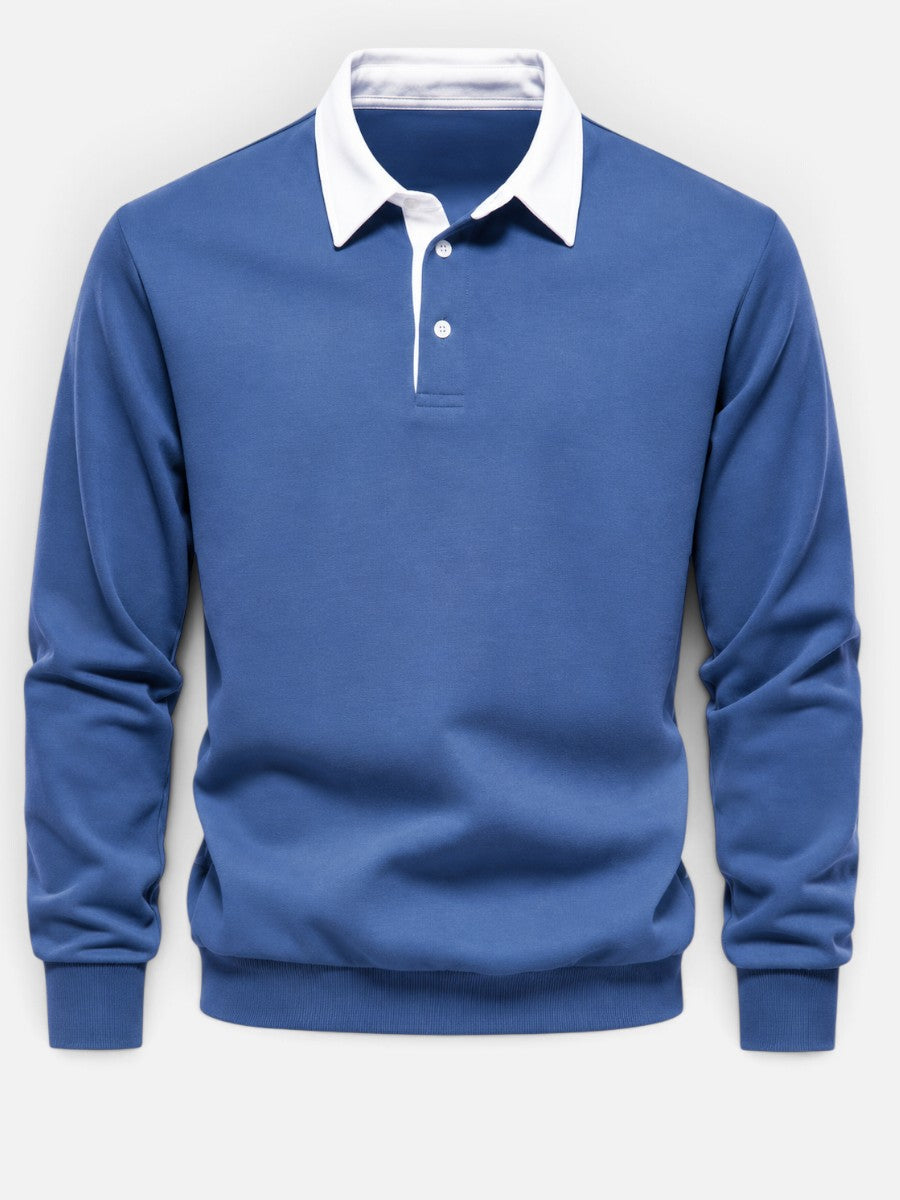 Men's Knit Polo Classic Long Sleeve