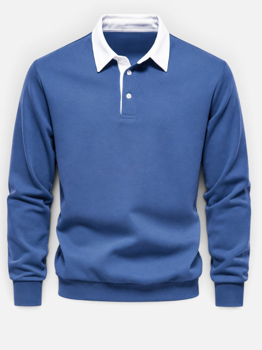 Men's Knit Polo Classic Long Sleeve