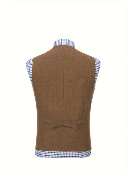 Colton | Heritage Herringbone Vest 1