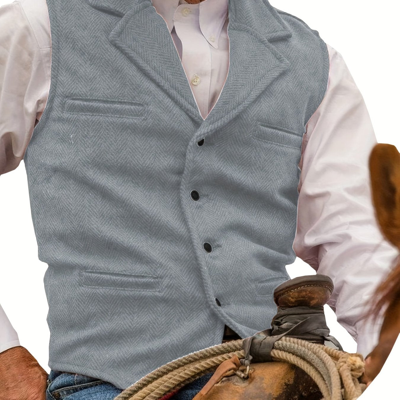 Colton | Heritage Herringbone Vest 10