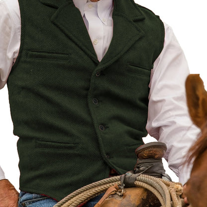 Colton | Heritage Herringbone Vest 11