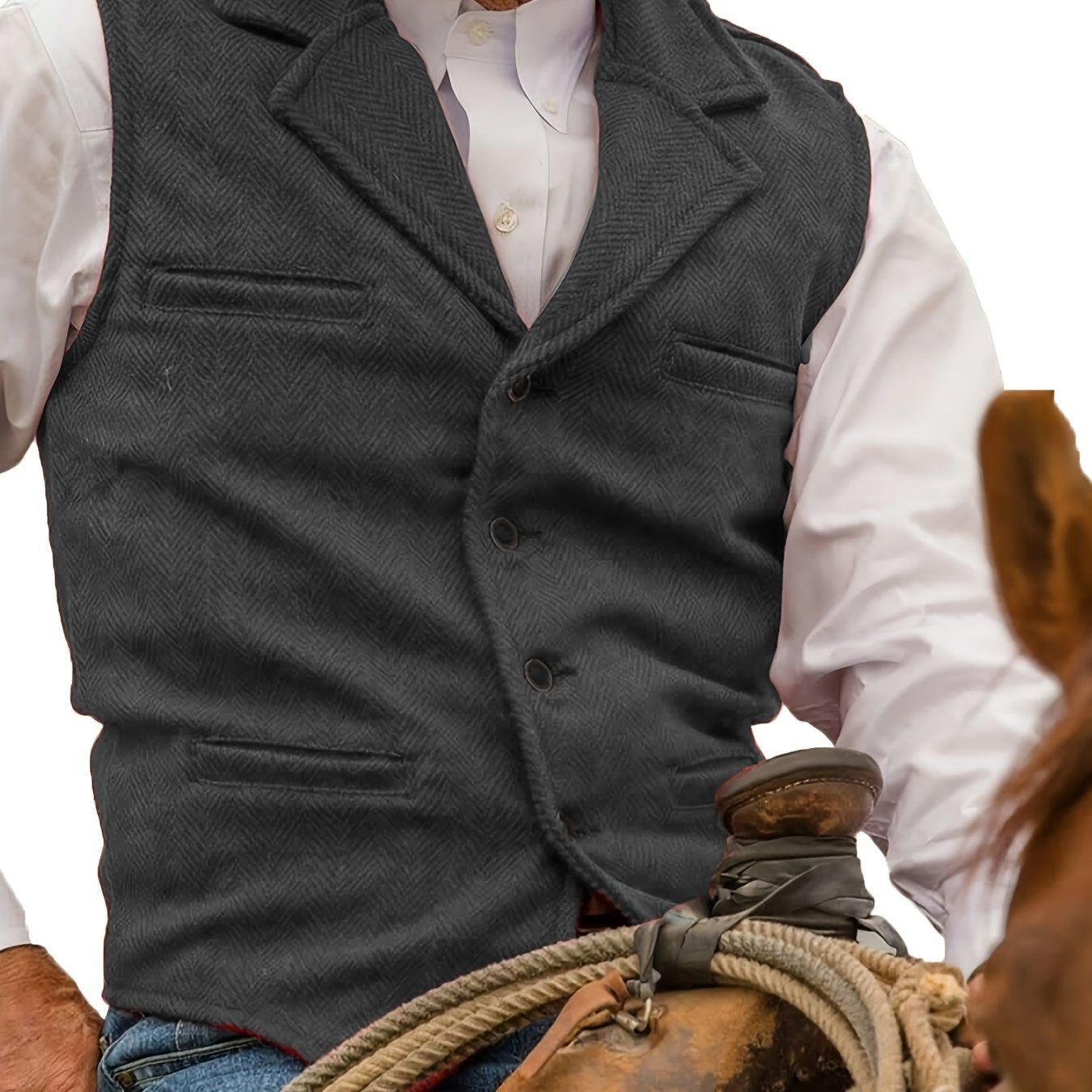 Colton | Heritage Herringbone Vest 12