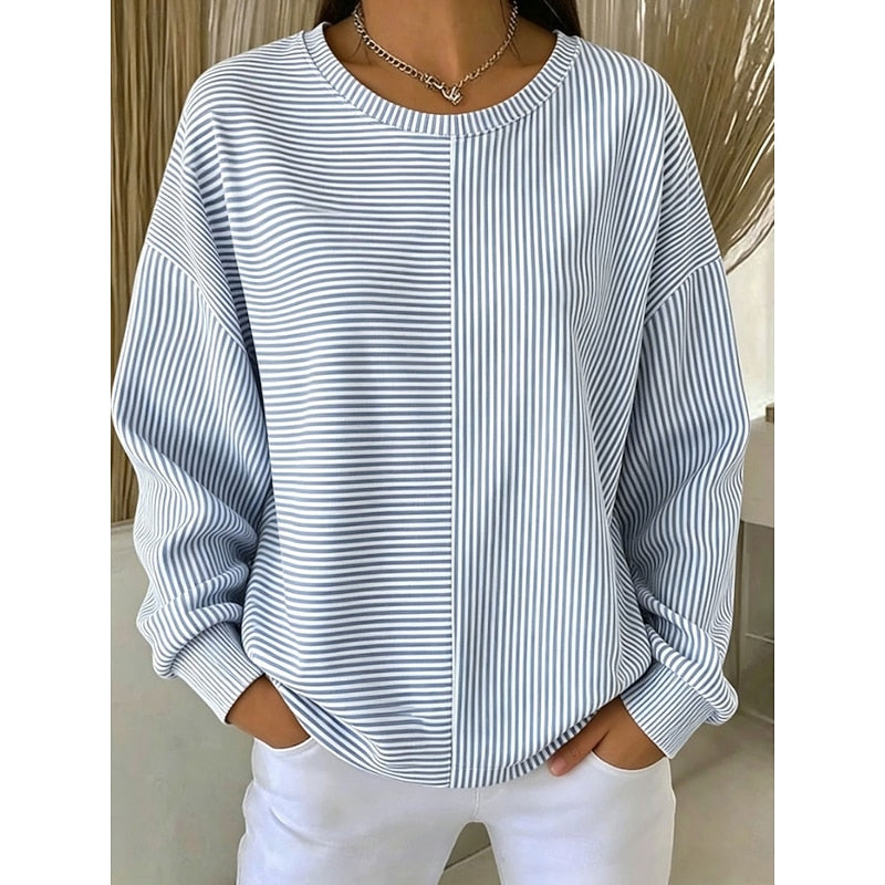 Corinna | Relaxed Striped Sweatshirt 0