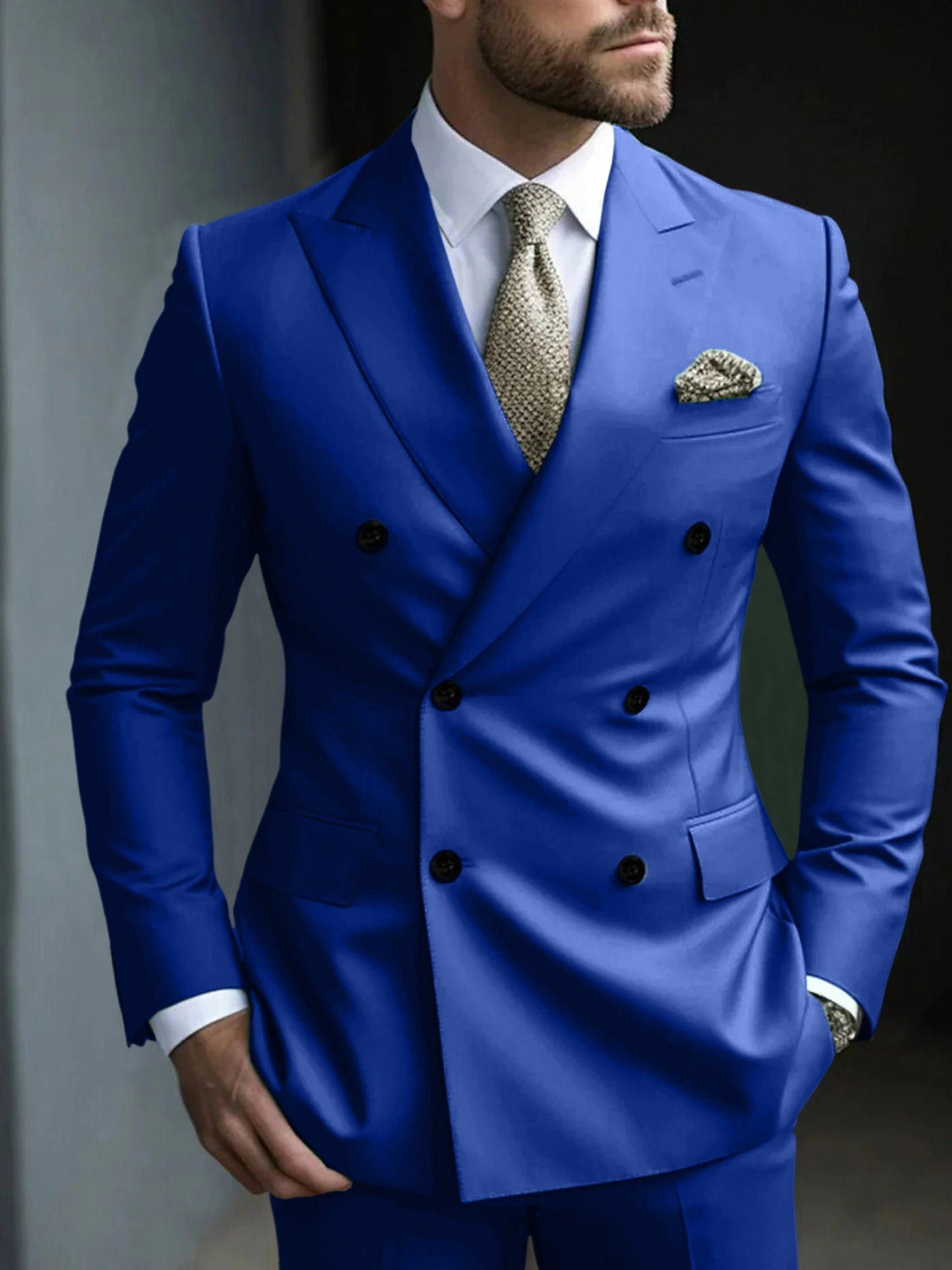 DOUBLE BREASTED SUIT FOR MEN 10