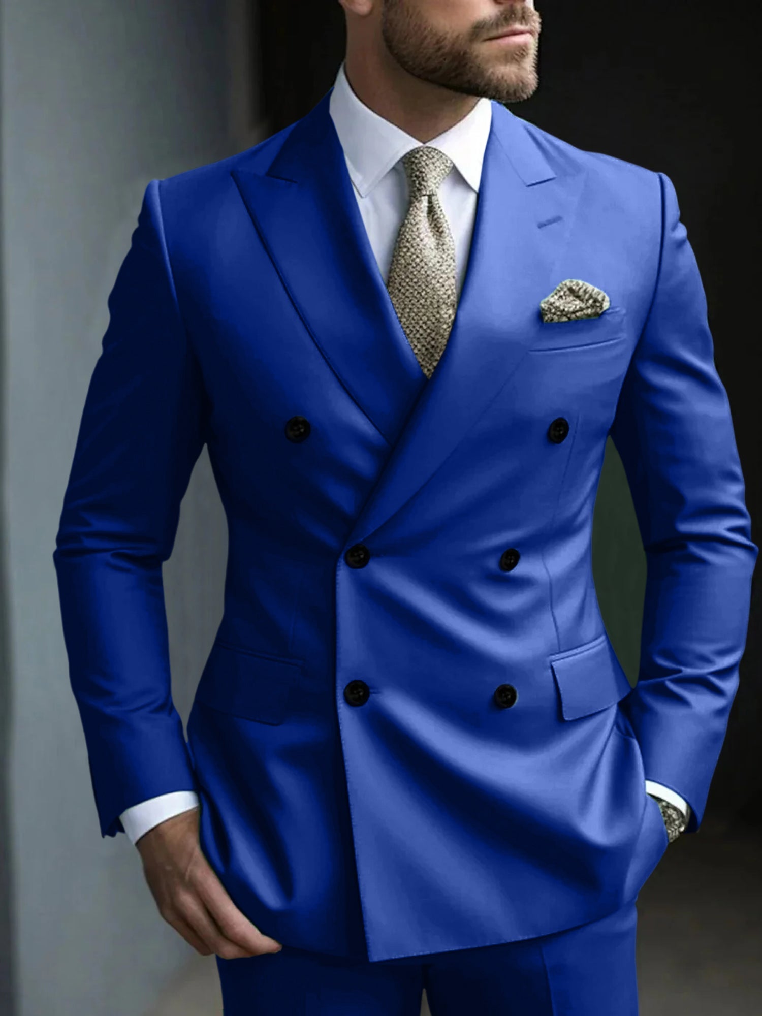 DOUBLE BREASTED SUIT FOR MEN 10