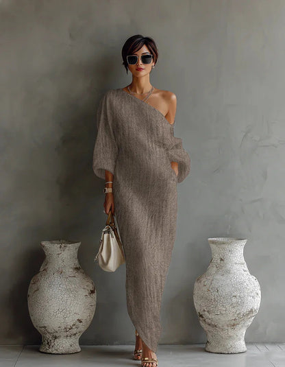 Daisy Linen One Shoulder Dress 5