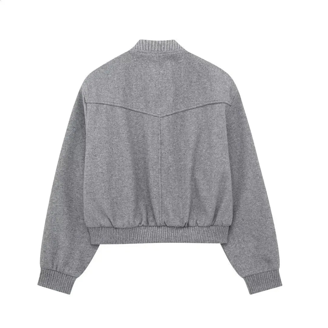 Editha | Women's Short Round Neck Blouson Jacket 7