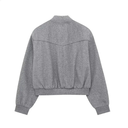 Editha | Women's Short Round Neck Blouson Jacket 7