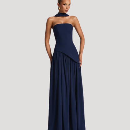 Elegant Strapless Pleated Maxi Dress for Prom and Evening Events 10