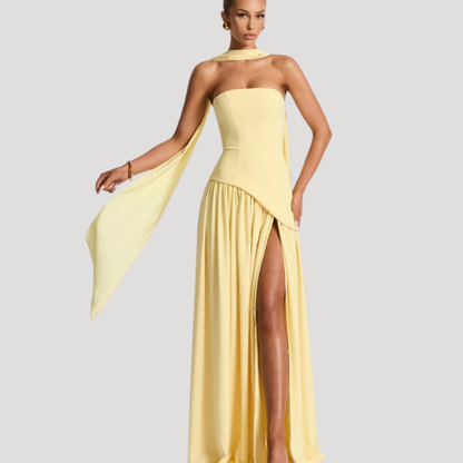 Elegant Strapless Pleated Maxi Dress for Prom and Evening Events 11