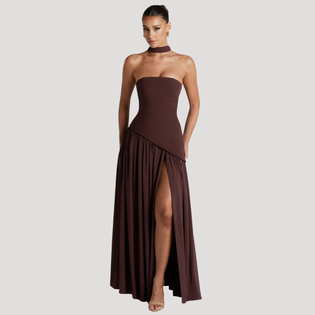 Elegant Strapless Pleated Maxi Dress for Prom and Evening Events 12