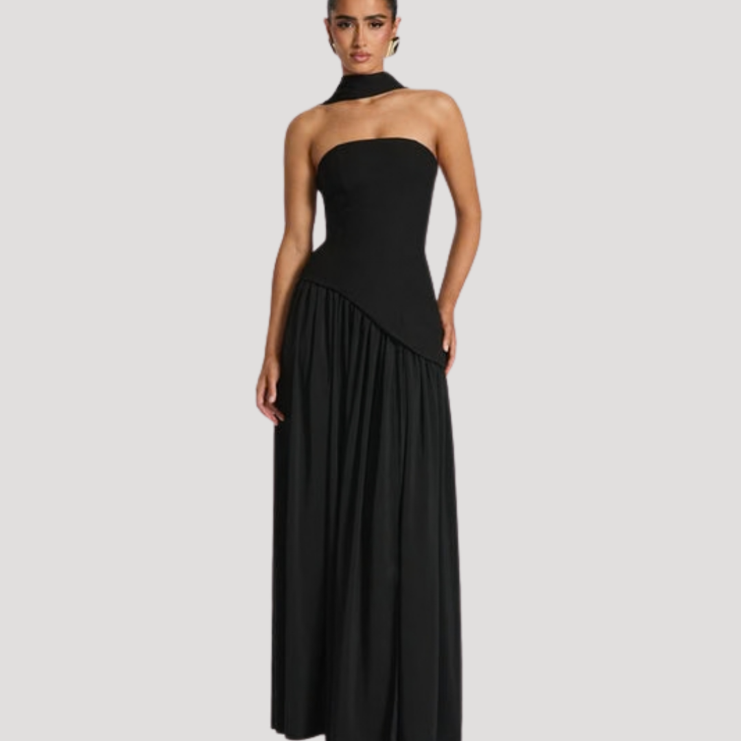 Elegant Strapless Pleated Maxi Dress for Prom and Evening Events 4