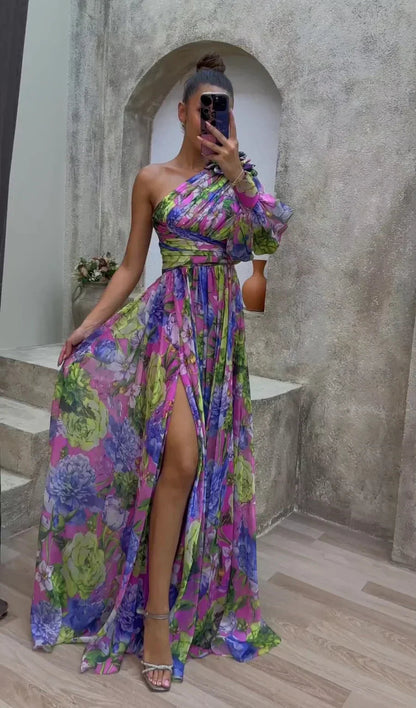 Elegant Women's Wedding Dress with Dropped Shoulders - Perfect Summer Dress for Evening Parties 0