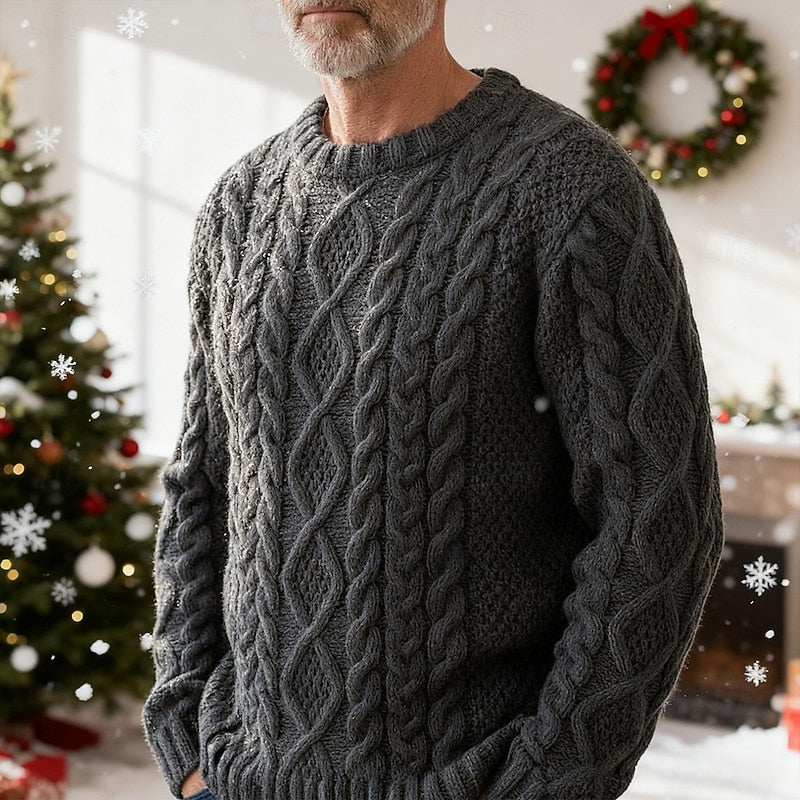 Ellis | Cable Knit Crew Neck Sweater 3