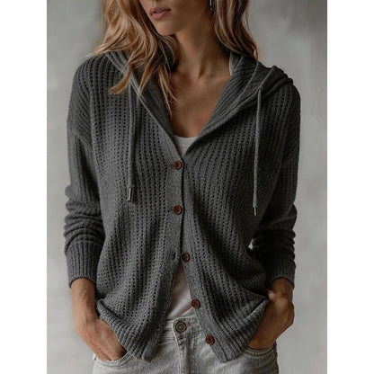 Frances | Hooded Button-Front Cardigan 4