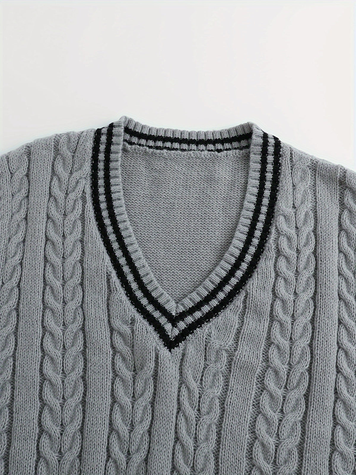 Gideon | Cable-Knit V-Neck Sweater Vest 3