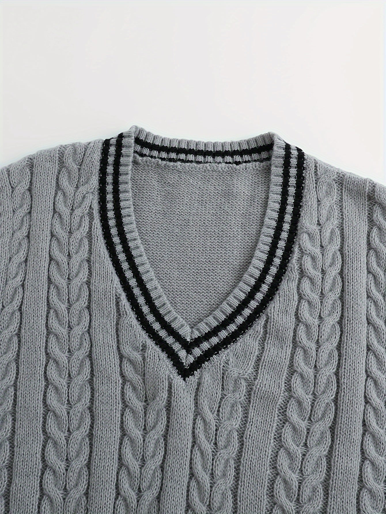 Gideon | Cable-Knit V-Neck Sweater Vest 3