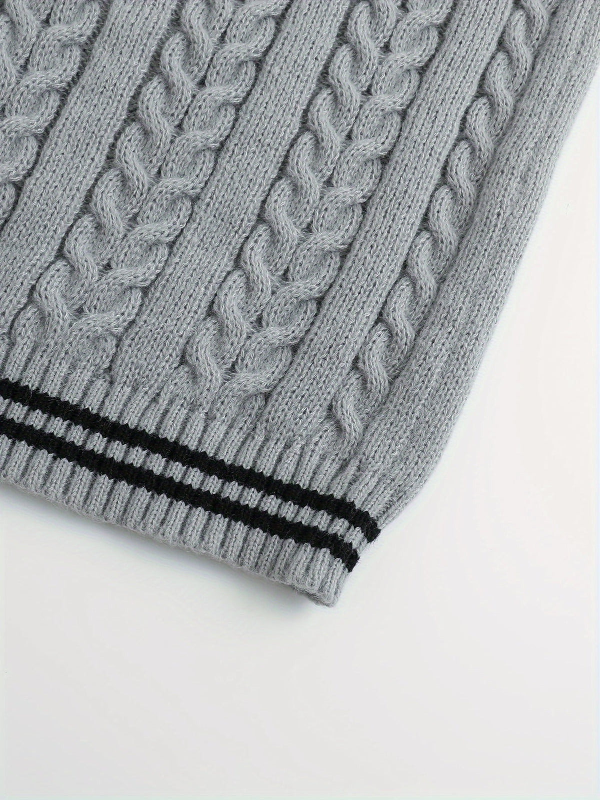 Gideon | Cable-Knit V-Neck Sweater Vest 5