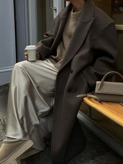 Gudrun | Women's double-breasted lapel collar wool coat 2