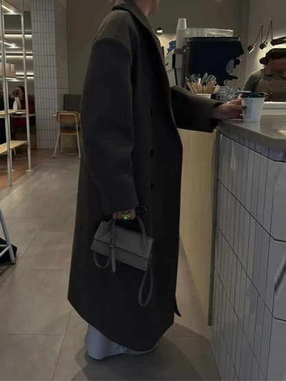Gudrun | Women's double-breasted lapel collar wool coat 3