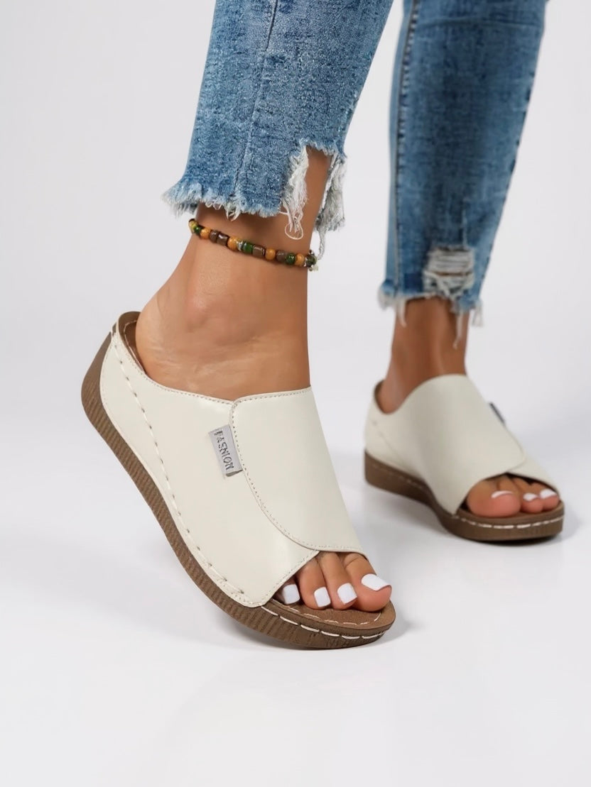 Women's Open Toe Platform Slide Sandals